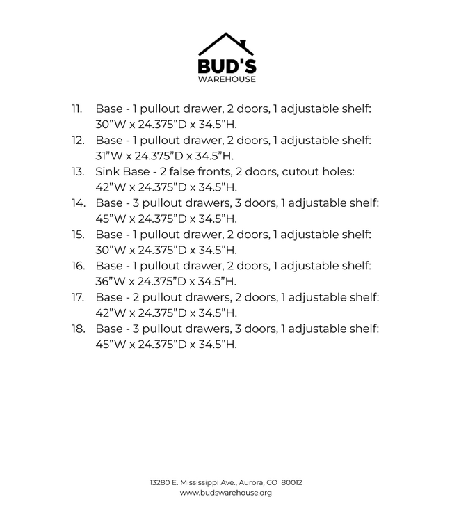 52613 Jacobean Cabinet Set of 18pcs