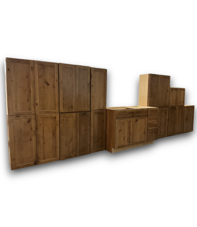 52630 Knotty Alder Hickory Shaker Style 13 Piece Cabinet Set