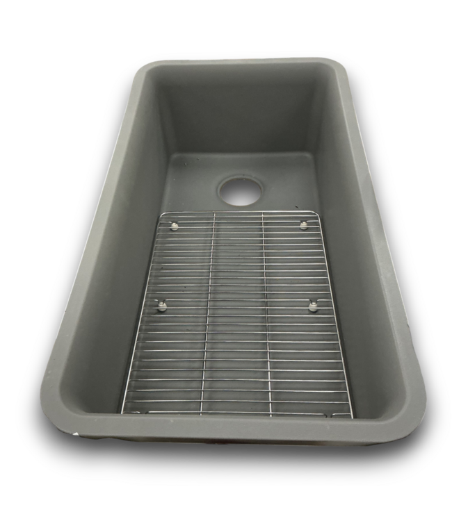 52632 Matte Graphite Single Bowl Kitchen Sink Offset Drain 33"