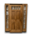52647 Knotty Alder Wood Exterior Door With 2 Sidelights