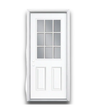 52654 Prehung White 9-Lite Door 36" x 80"