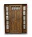 52647 Knotty Alder Wood Exterior Door With 2 Sidelights
