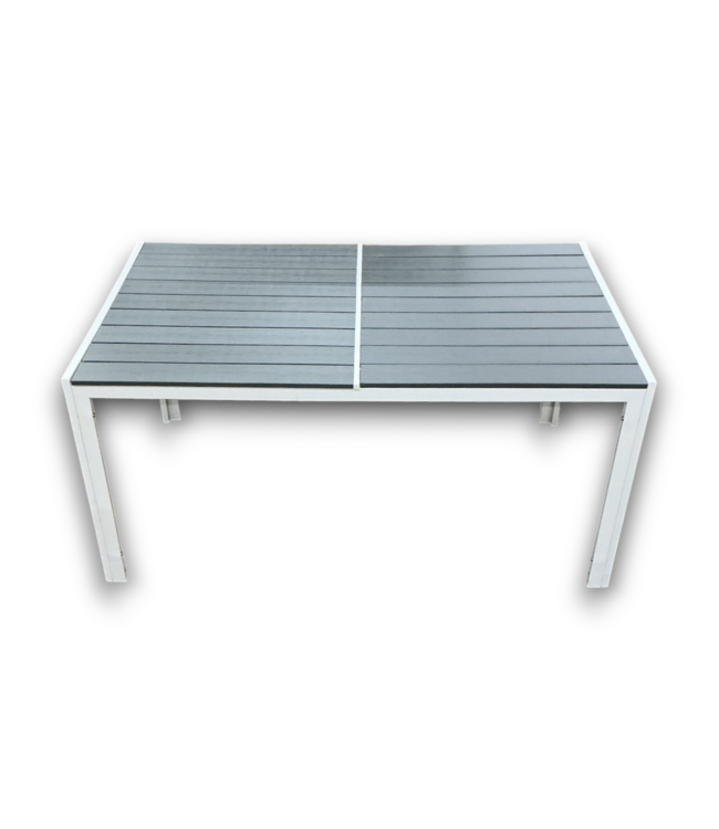 52658 Gray Slat Outdoor Patio Table 59"