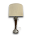 52660 Brushed Nickel & Wood 2-Light Table Lamp 28"H