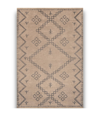 52661 Brown Aztec Design Area Rug 5' x 8'