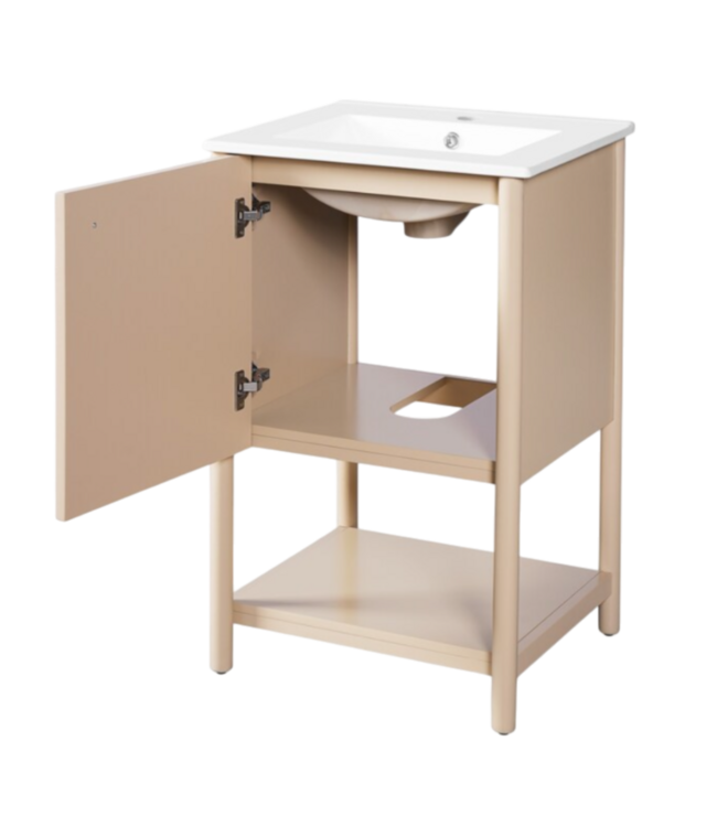 52671 Cream White French Bathroom Vanity With Top 20"