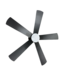 52674 Black Flush Mount Smart Ceiling Fan With Light 52"