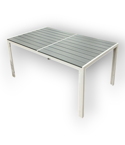 52658 Gray Slat Outdoor Patio Table 59"