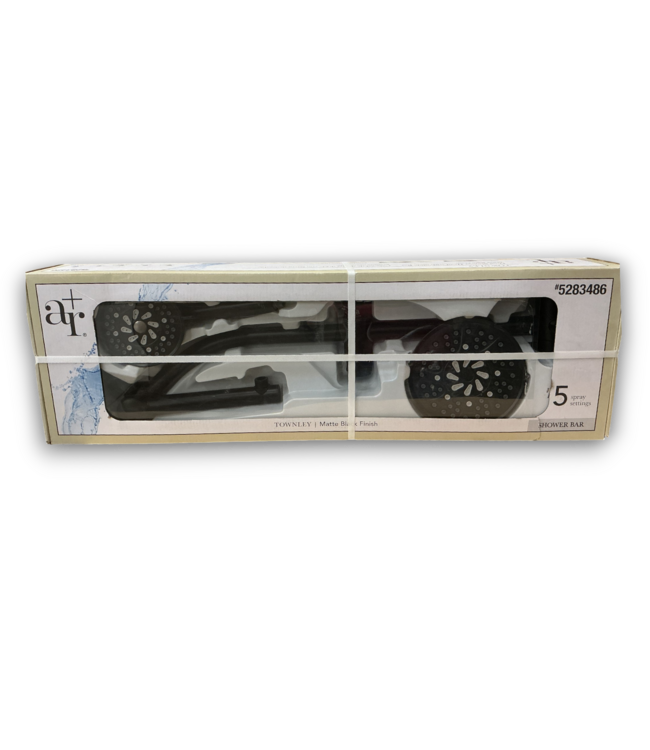 52689 Matte Black Shower Head With 2-Way Diverter