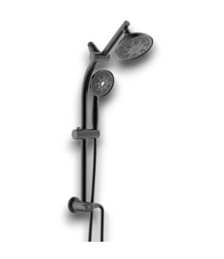52689 Matte Black Shower Head With 2-Way Diverter