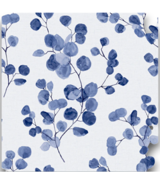 52691 Indigo Vinyl Floral Peel & Stick Wallpaper 30.75 sq. ft.