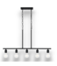 52692 Matte Black 5-Light Bare Bulb Chandelier