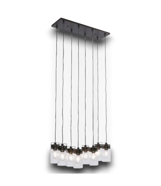 52715 Aged Bronze 8-Light Large Pendant Light