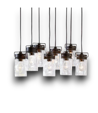 52715 Aged Bronze 8-Light Large Pendant Light