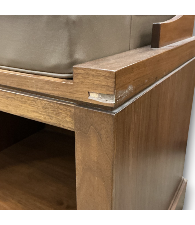 52698 Wood Entryway Storage Bench With Cushion