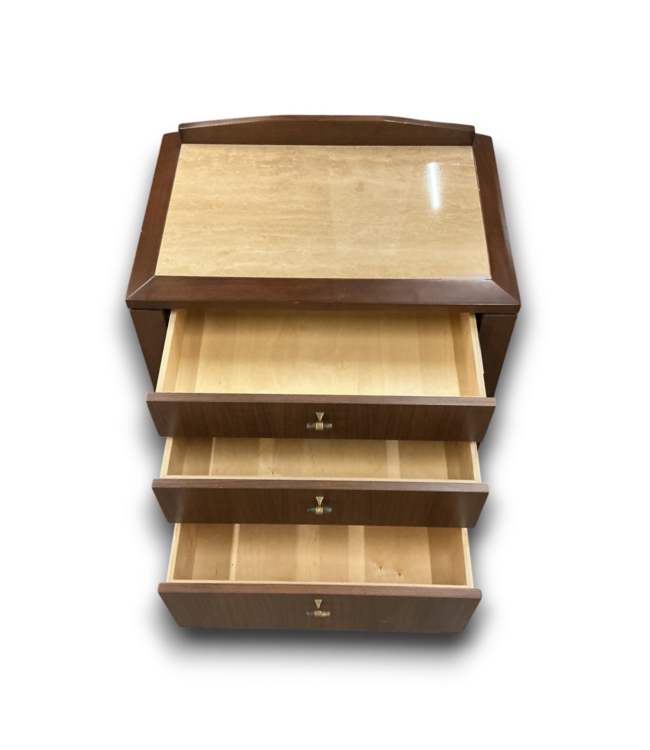 52700 3-Drawer Wood Nightstand/ Small Dresser