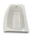 52723 Alcove Curved Apron Bathtub Left Hand Drain 60"L