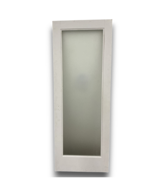 52724 White Full-Lite Frosted Glass Pantry Door RH 30" x 80"