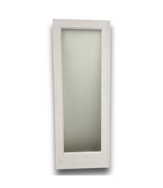 52725 White Full-Lite Frosted Glass Pantry Door LH 30" x 80"