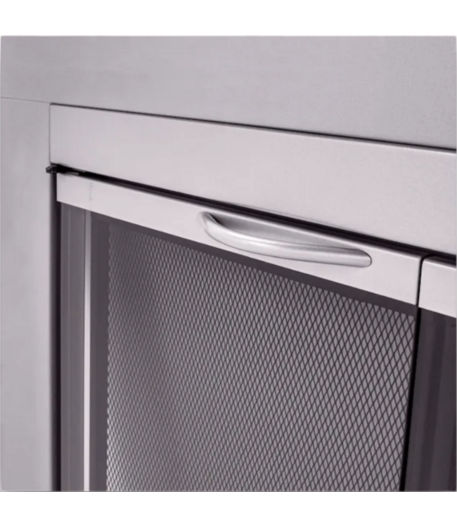 52728 Nickel Cabinet Style Fireplace Doors 30" to 37"W