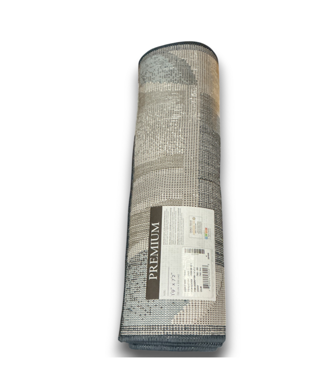 52729 Premium Multi-Color Blue Rectangle Shape Runner Rug 2'x7'