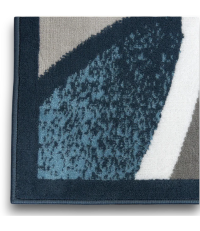 52729 Premium Multi-Color Blue Rectangle Shape Runner Rug 2'x7'