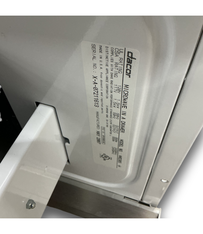 52730 Stainless Steel Built-In Microwave Drawer 30"