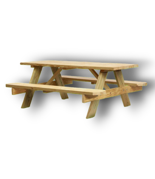 52739 Brown Cedar Rectangle Picnic Table 71"