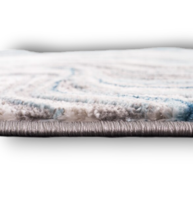 52748 Blue and Grey Area Rug 4'W x 6'L