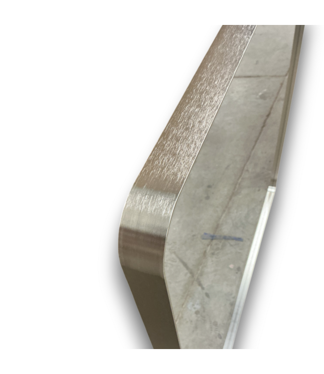 52751 36" Rectangle Brushed Nickel Framed Wall Mirror