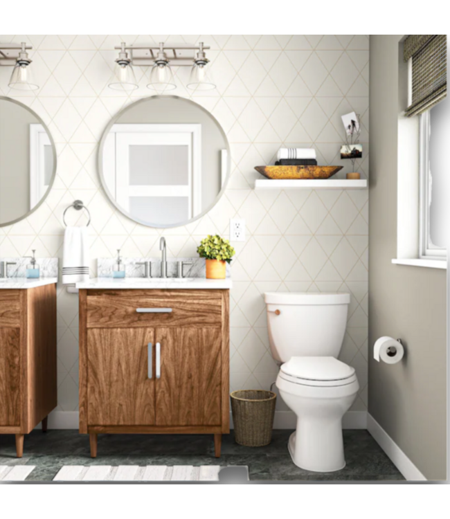 52762 Neutral Vinyl Geometric Self-Adhesive Peel and Stick Wallpaper