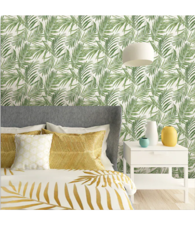 52758 Green Vinyl Ivy/Vines Self-Adhesive Peel and Stick Wallpaper