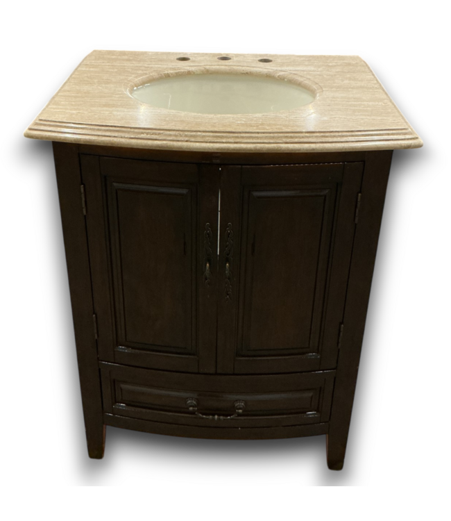 52770 Travertime Top LED Light Bathroom Vanity 27"