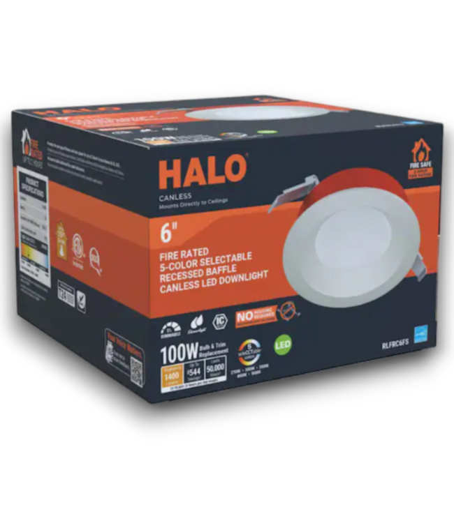 52772 Fire Rated Canless Integrated LED Lights  6"