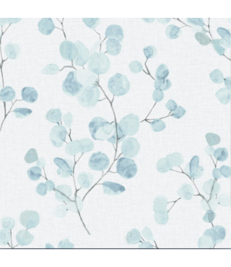 52773 Blue Green Vinyl Ivy/Vines Self-Adhesive Peel and Stick Wallpaper