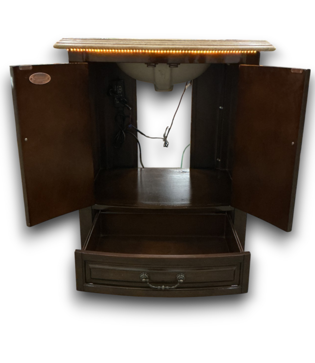 52770 Travertime Top LED Light Bathroom Vanity 27"