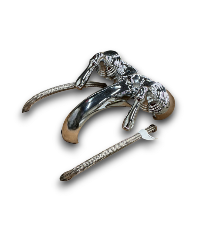 52786 Polished Chrome 4" Centerset 2-Handle Bathroom Sink Faucet