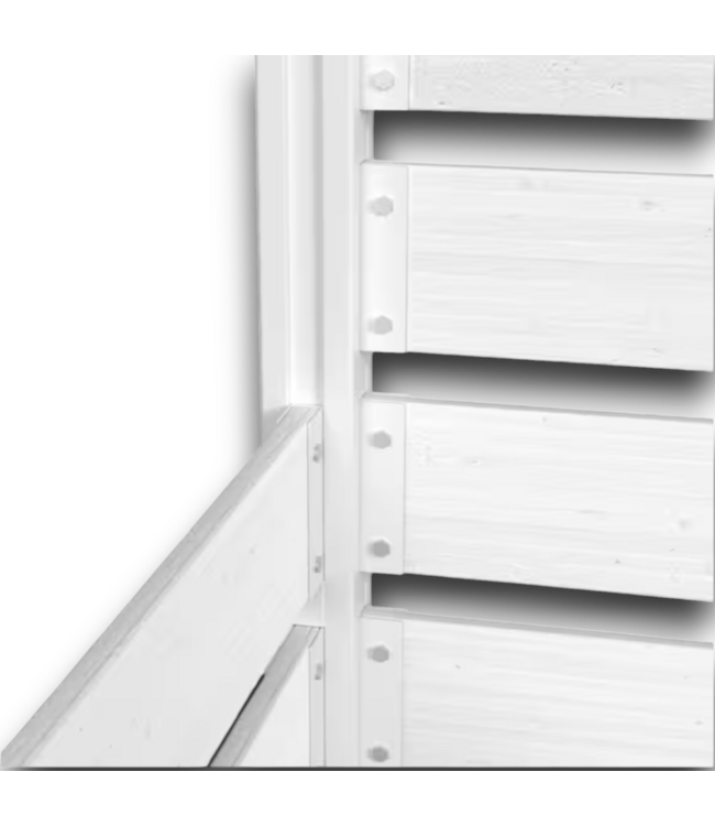 52783 White Outdoor Flat Top Cedar Wood Fence (2) Panel 6.5'W