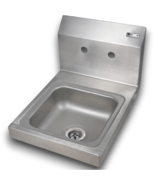 52802 Hand Sink Wall Mount With Splash Faucet Holes 12"