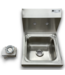 52802 Hand Sink Wall Mount With Splash Faucet Holes 12"