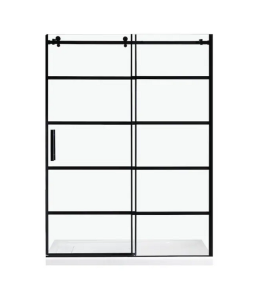 52803 Black Sliding Shower 58.5" - 60"W x 76"H