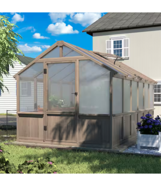 52807 Cedar Greenhouse with Roof Vent 8' x 12'
