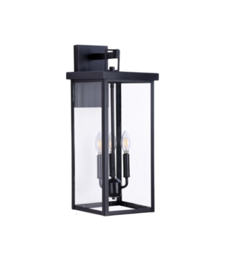 52811 Black 3-Light Outdoor Wall Lantern