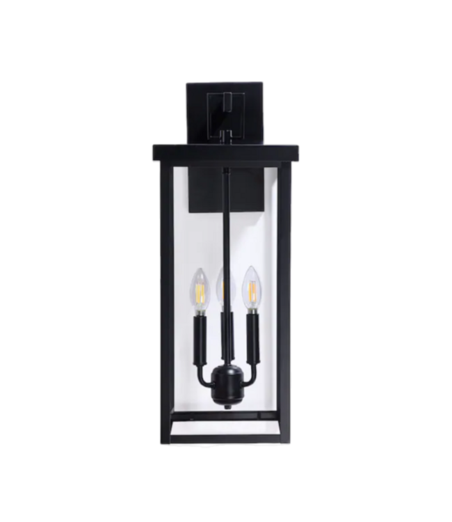 52811 Black 3-Light Outdoor Wall Lantern