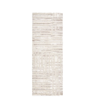 52813 Loomed Polyester Neutral Rectangular Runner Rug