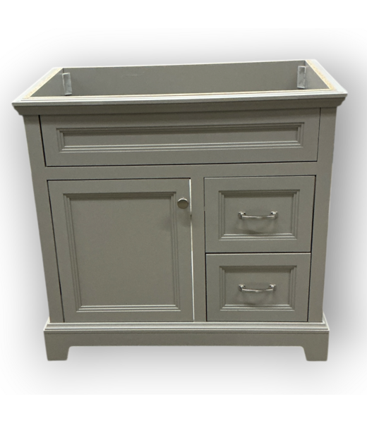 52814 Pearl Gray Bathroom Vanity Base 36"W