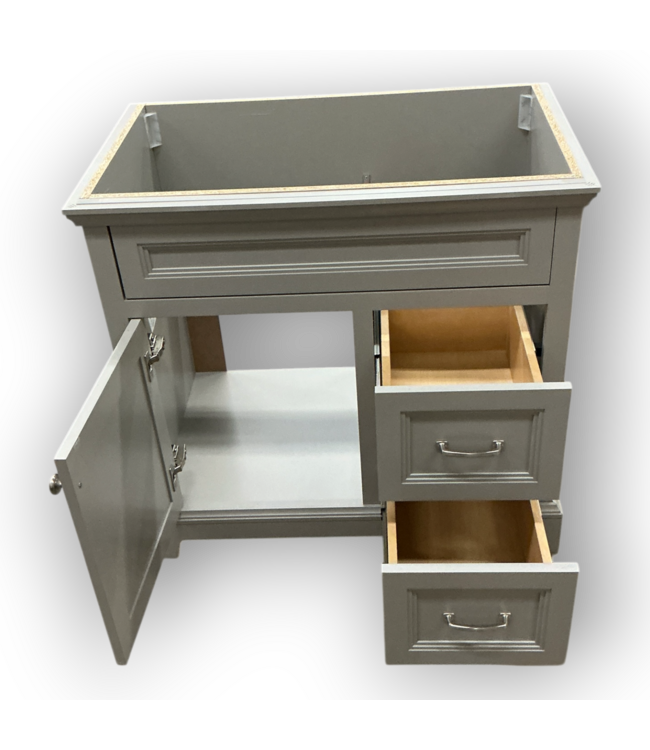 52814 Pearl Gray Bathroom Vanity Base 36"W