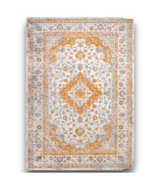 52816 Modern Persian Orange/Cream Area Rug