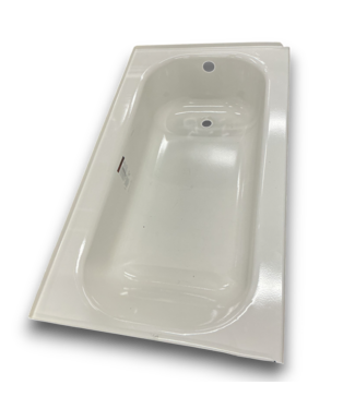 52818 Steel White Soaking Alcove Bathtub RH Drain 30" x 60"