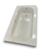 52818 Steel White Soaking Alcove Bathtub RH Drain 30" x 60"